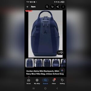 Jordan Midnight Blue Unisex Mini Backpack